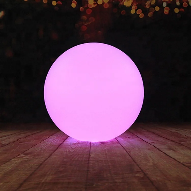Outdoor Lighting glowing up rechargeable 16 color change moonlight floating led ball