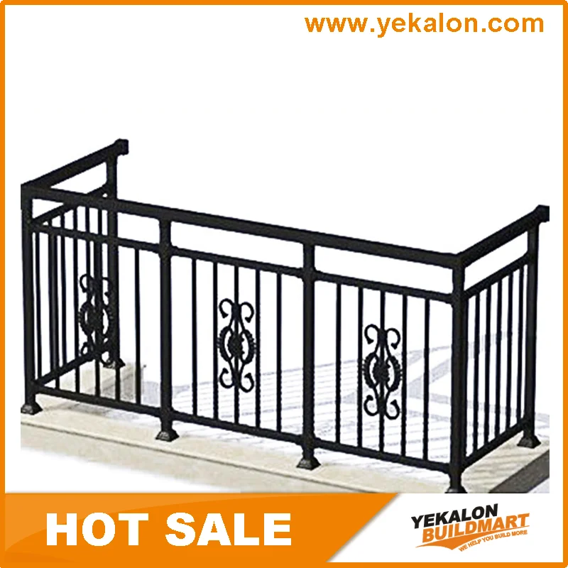 Yekalon Free Sample Modern Tubular Steel Railing Outdoor Indoor Metal Railing From China Manufacturer