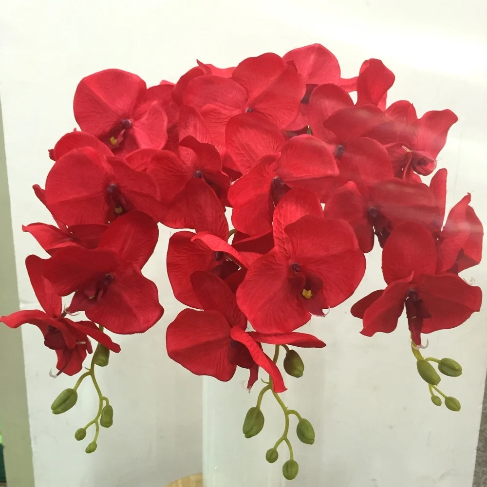
artificial Phalaenopsis factory direct 8 oil painting Phalaenopsis flower wedding flower props flower wholesa 