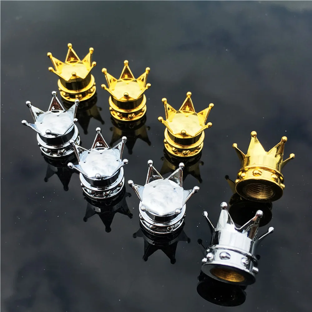 1 Sets 4pcs Fit For All Model Auto Car air alert tire valve cap Fashion New Design Crown