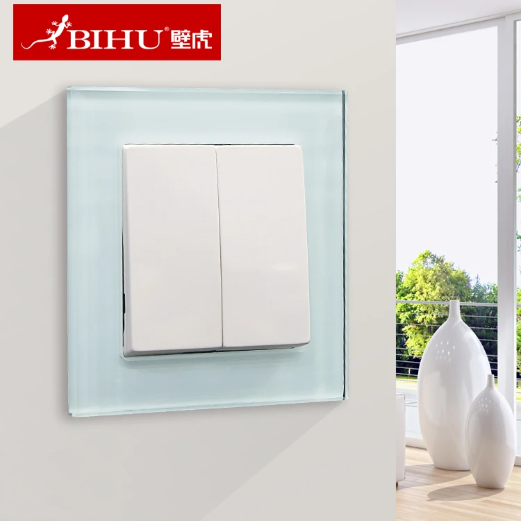 Стекло переключатель двойной 2 gang 2way 16a ac Настенные переключатели ЕС стандартный розетки