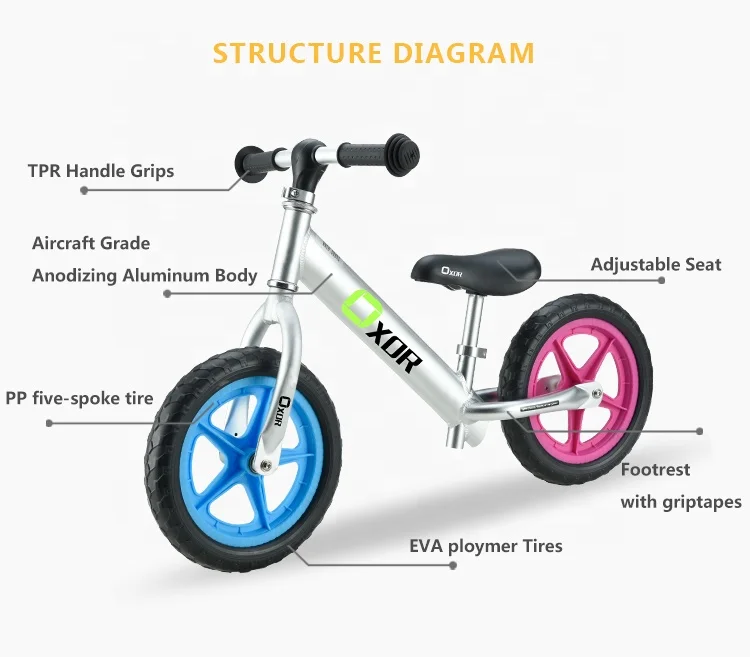 Children Balance Bike No Pedal Kids Two Wheels Bicycle OEM Baby Balance Bike