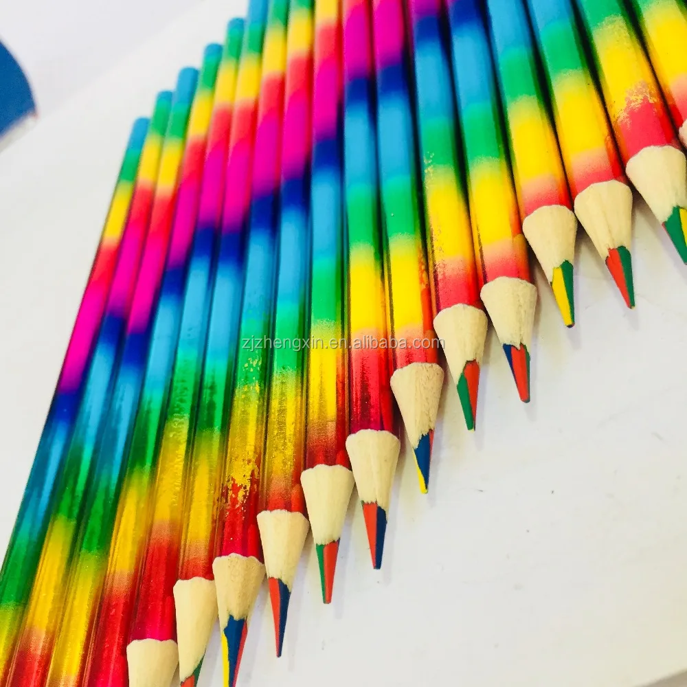 4color in 1 lead pencil rainbow color pencil 2018 new promotional