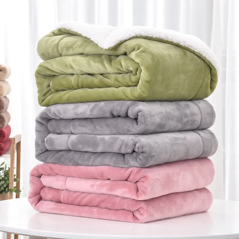 cheap high quality puff microfiber bed sheet fleece quilt wholesale