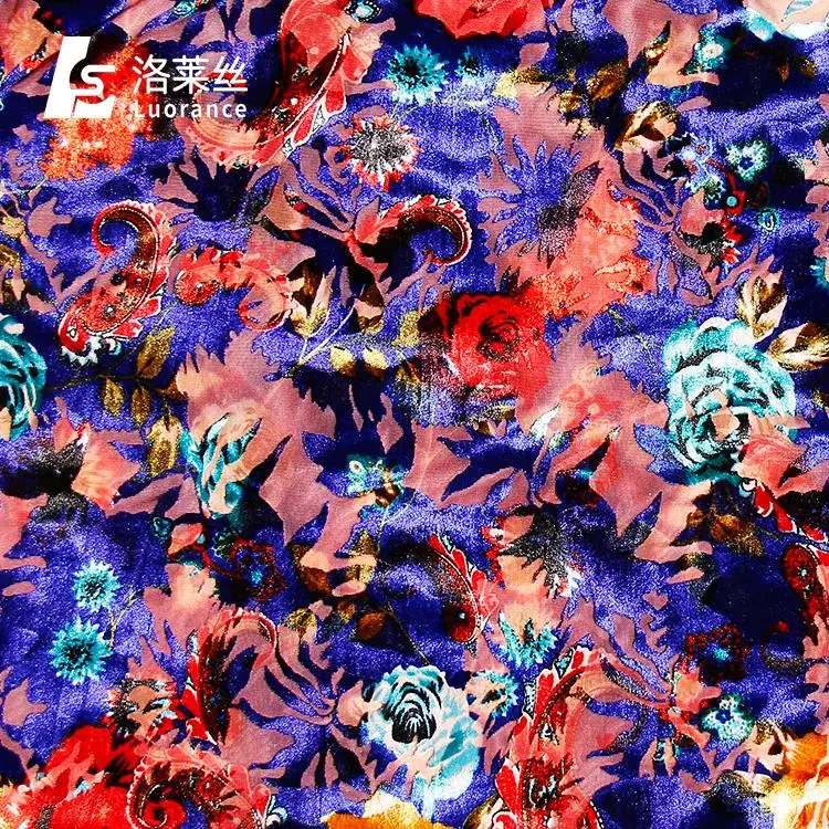 Hot Sale Professional Colored Burnt Velvet Silk Fabric