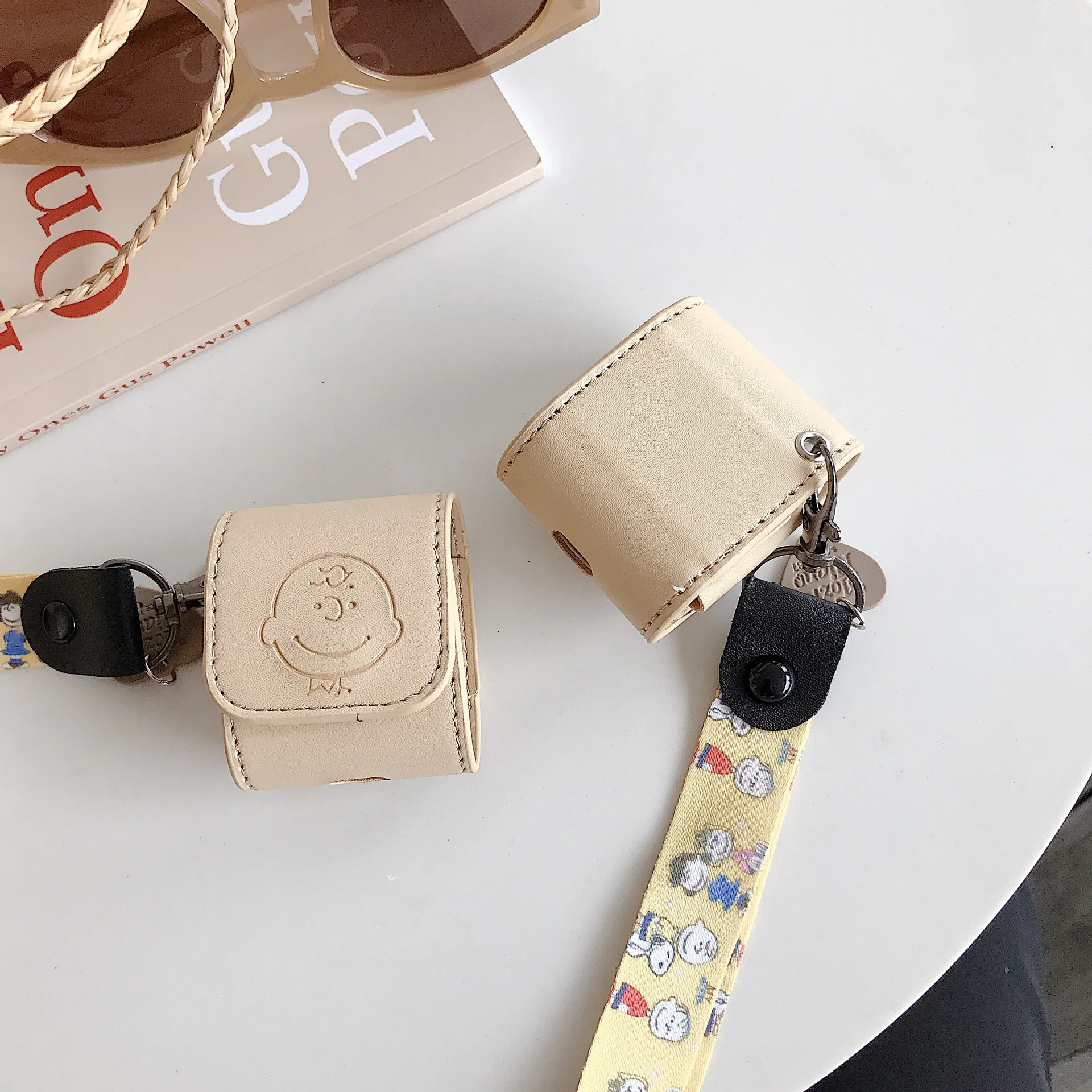 Корейская кожаная подвесная сумка Чарли для airpods