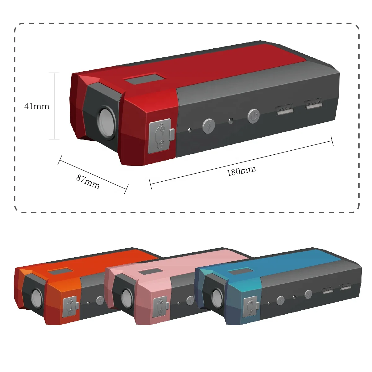 Mini car jump starter 12V  power station auto battery booster  lithium power bank