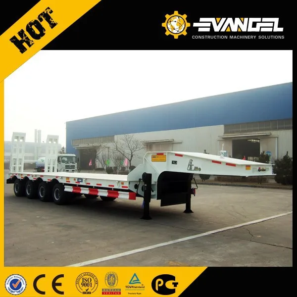 Heavy duty hydraulic 3 axles low bed semi-trailer/head truck trailer 40 tons