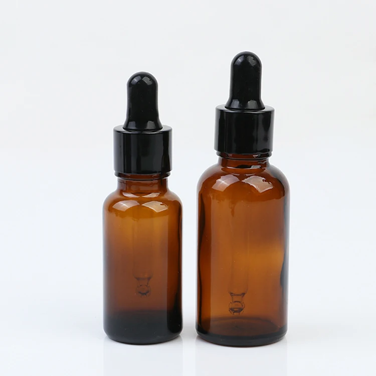 Hot Sale 10ml 30ml essential oil amber glass dropper bottle with free sample