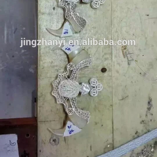Jingzhanyi Jewelry Factory Silver filigree jewelry processing, Gold silk jewelry processing, Metal twisted wire jewelry