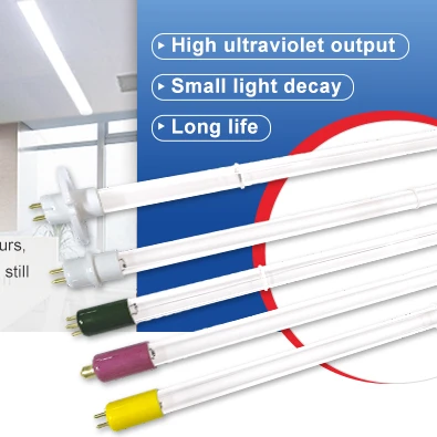 T5 Single Ends Four Pin 6-80W uvc lamp /uv germicidal lamp for air/water/sewage treatment plant