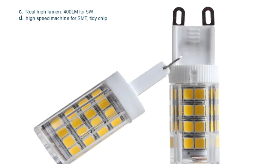 3.5 Вт 4 Вт светодиодная лампа g9 110-240 В СВЕТОДИОДНЫЕ лампы накаливания CE ROHS ламп освещения