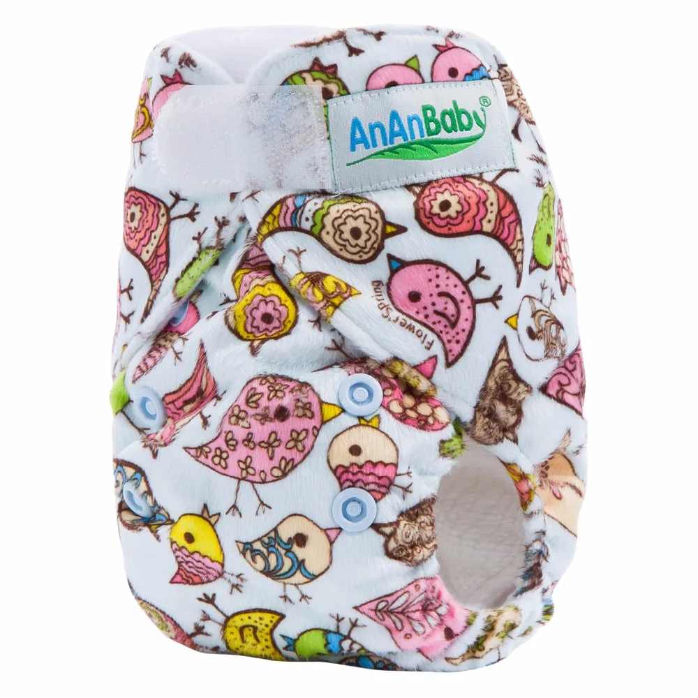 
Ananbaby Adjustable Cotton Cloth Nappies printed Cloth Diapers Newborn Baby Cloth Nappy 