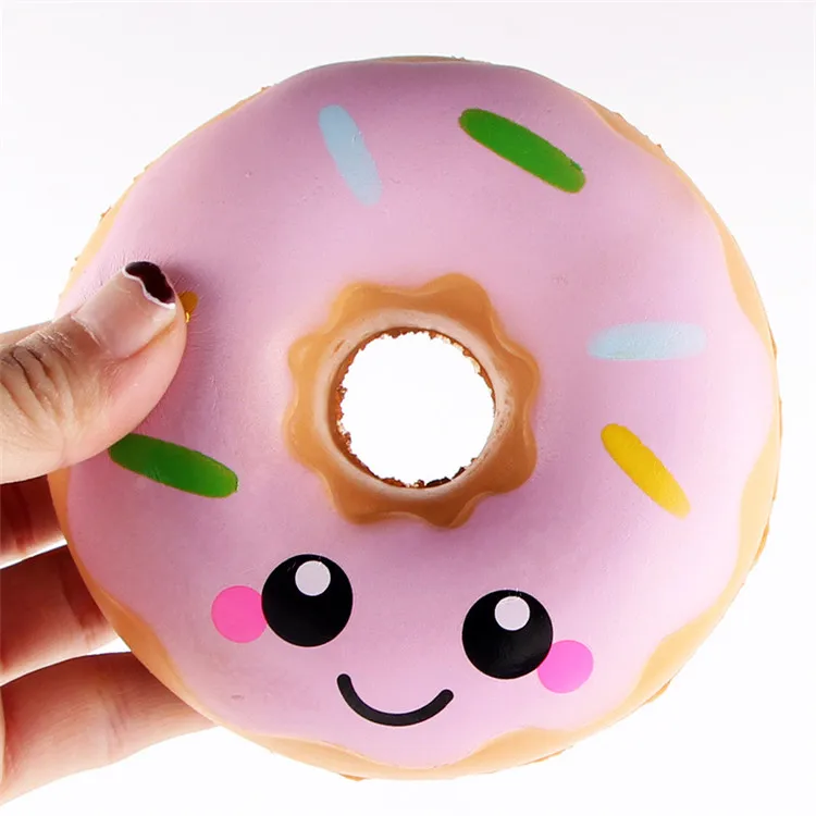 eco-friendly promotional gifts PU foam squishy toys soft slow rising toys donuts shape stress ball kids toys