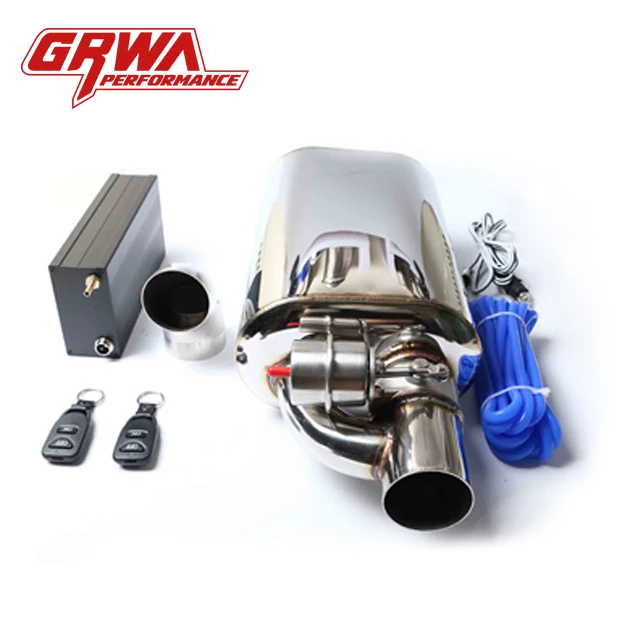 Exhaust muffler vacuum valve cutout with remote control