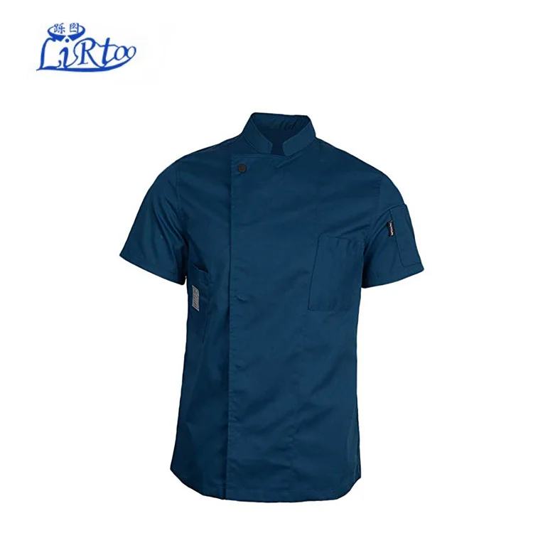 Мужская Женская куртка шеф-повара с коротким рукавом пальто униформа официанта для ресторана