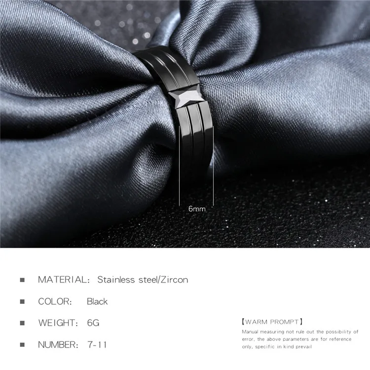 Fashion 316l Steel Jewelry Nice Design Black Metal Rings for Fingers Wholesale for Men Wholesale Woman Stainless Steel Ring