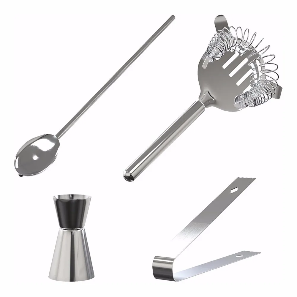 Bartender Set 6Pcs Wine Tools Bar Drink Cocktail Mixer Mixing Kit With Instructions