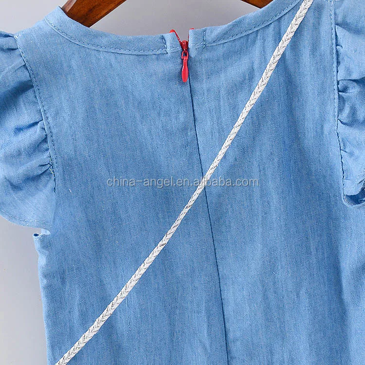 Новое летнее платье для маленьких девочек, детская одежда, джинсовое платье