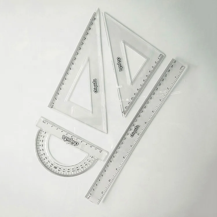 
Office school geometry protractor triangle ruler set  (60836114550)