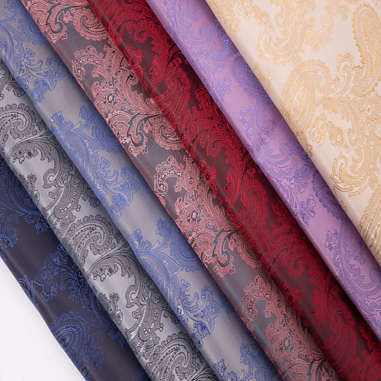 Низкая цена 100% полиэстер двухцветный Жаккард Пейсли кипер подкладки на складе Windy Пальтовая ткань