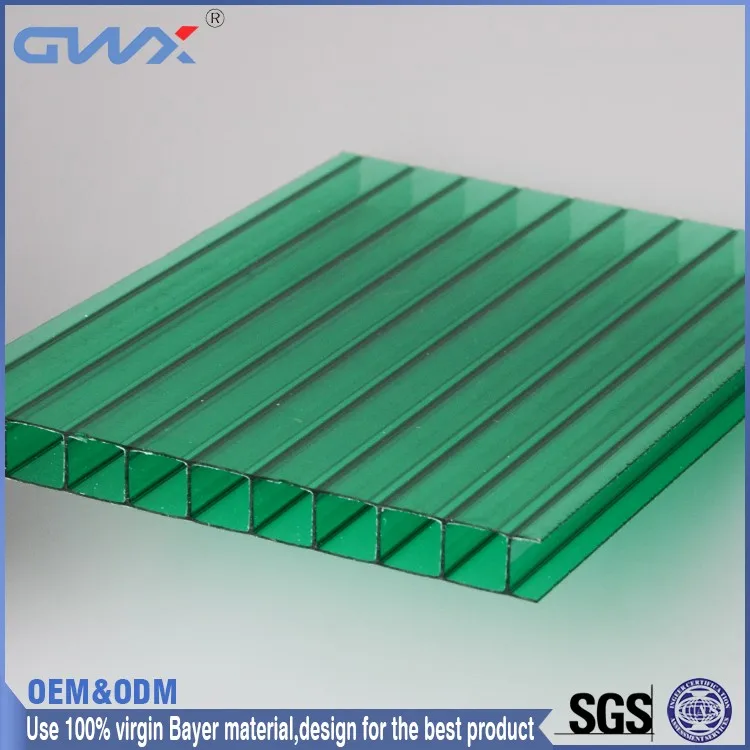 Bayer 12mm Clear Polycarbonate Panel Double Wall Plastic Roof Sheets Greenhouse Plastic