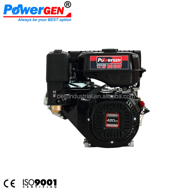 Top Seller!!! POWERGEN LC190F Air Cooled Single Cylinder Recoil Start 14HP 420CC Gasoline Engine