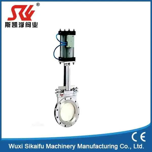 Elaborate High Temperature Pneumatic Operated Slide Knife Gate Valve