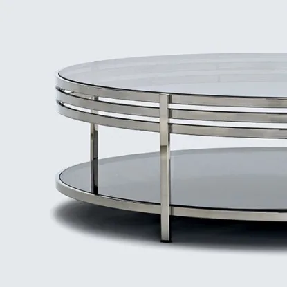 
Round coffee table in glass top 
