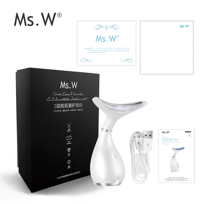 Korean Face Massager - Galvanic Microcurrent Face Lift Machine - LED Red Light Therapy Facial Skin Tightening Device