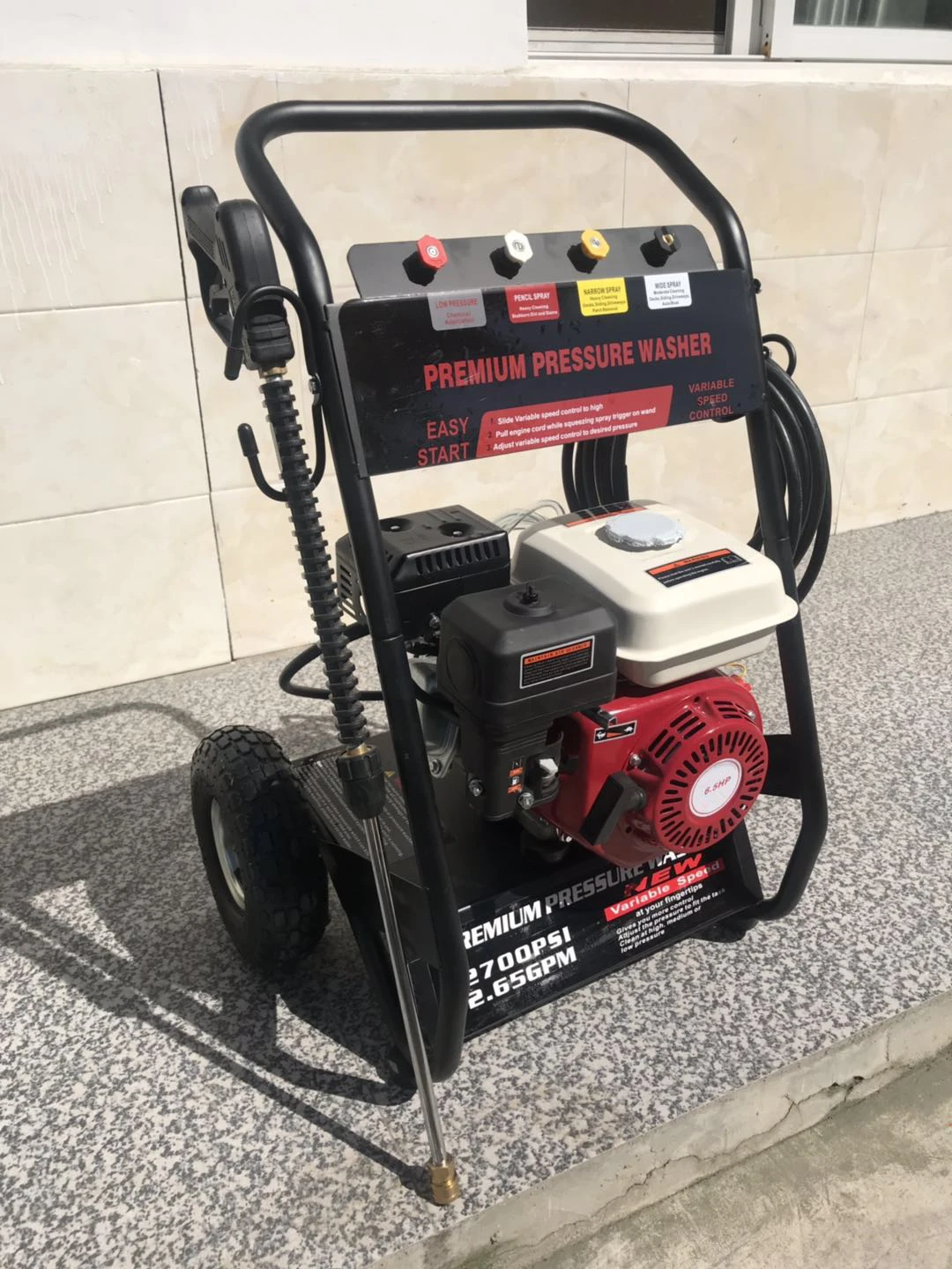 2 years warranty High Pressure washer 6.5hp Gasoline engine