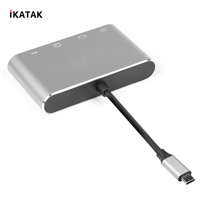 
4 in 1 Highly Speed 4K HDMI 1000M RJ45 Ethernet PD Type USB C to USB 3.0 Adapter 