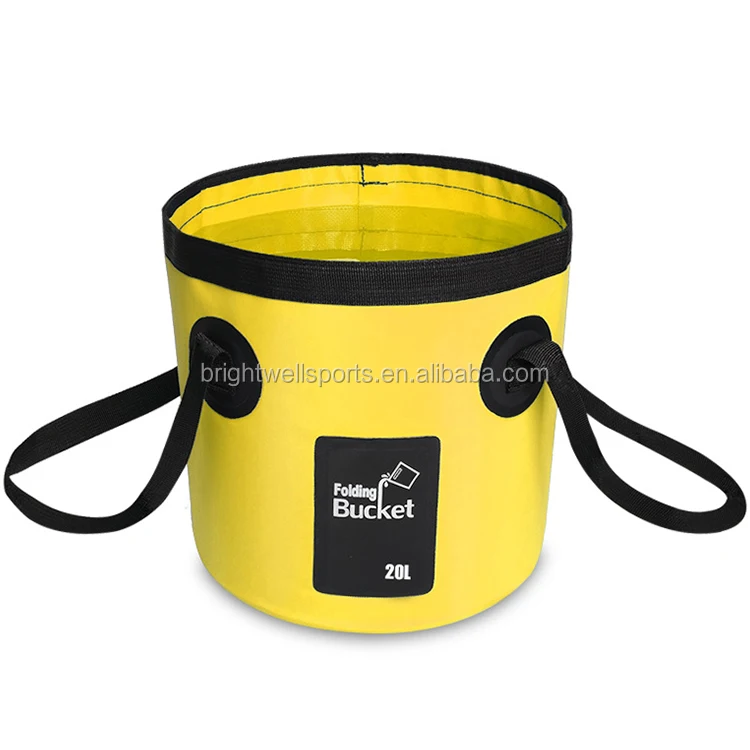 Wholesale Outdoor Folding Fishing Bucket Ocean Dry Collapsible PVC Wetty Bucket