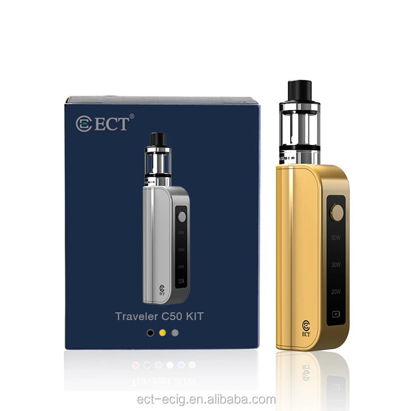
new starter kit 20W/30W/50W adjustable wattage Vapor Mod box ECT C50 KIT e-cig 