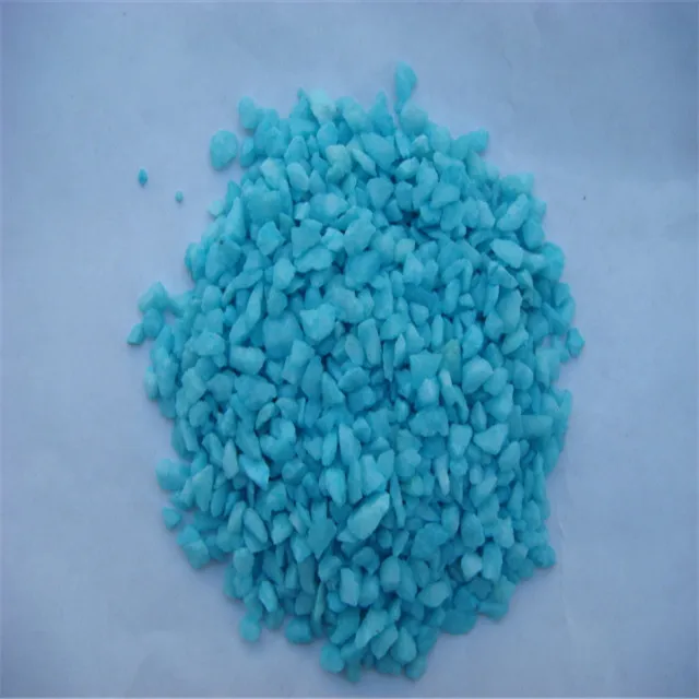 
dyed blue colored gravel for landscaping 