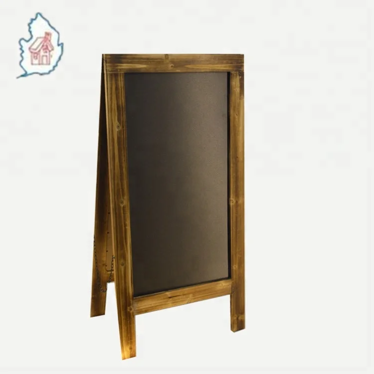 liquid and traditional chalk Double side wooden folding A frame blackboard with stand