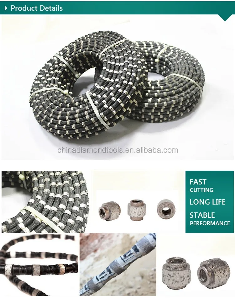 Quality Diamond wire saw for stone/concrete cutting machine