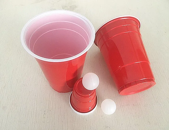 
Disposable Plastic Red Beer Pong Cup for Party 