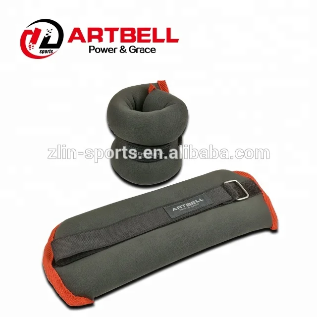 Custom Logo Neoprene or Oxford adjustable ankle wrist weights waterproof ankle weights