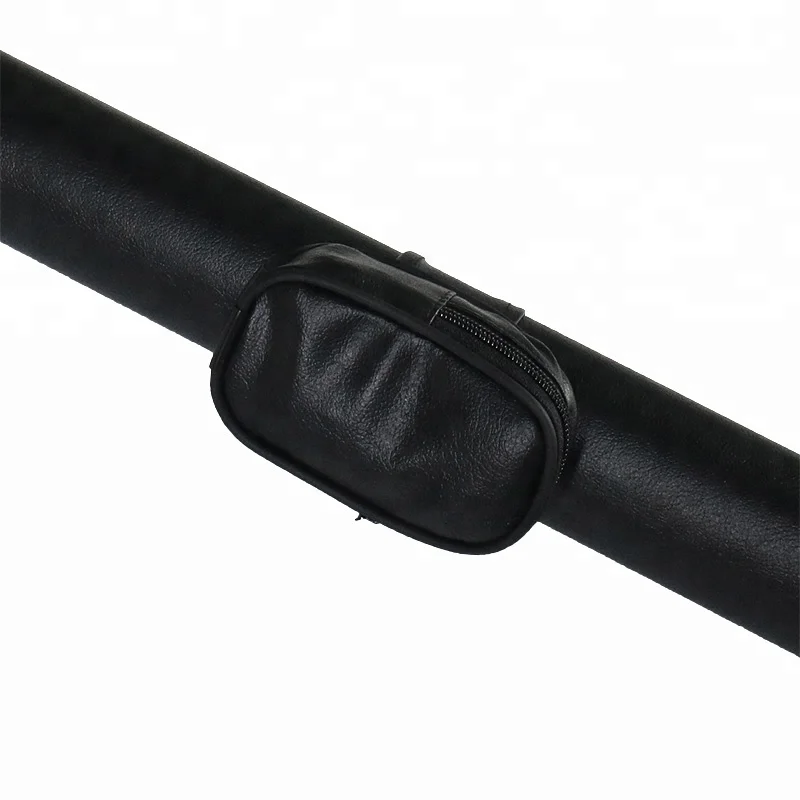 Black leather 1/2 pool sport billiard cue case with cheap price