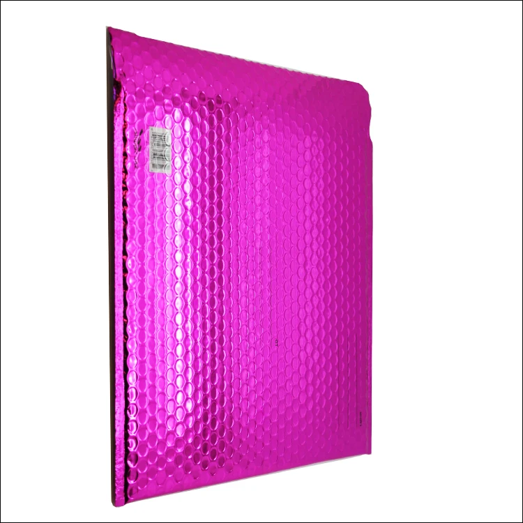 Metallic aluminum foil custom color padded envelopes poly bubble mailer packaging courier bag