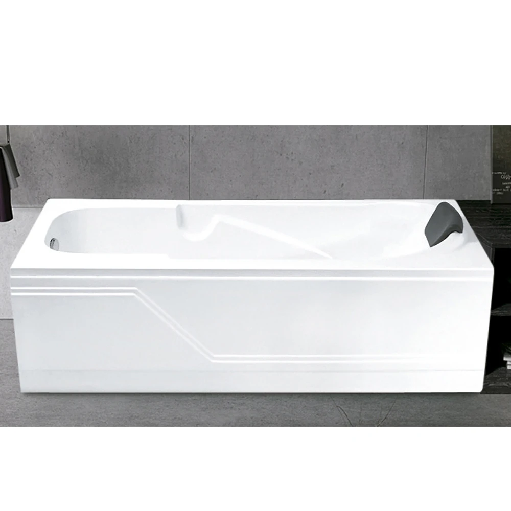 Portable Bath Tub Luxury Indoor Rectangular Hot Tubs Adult Eco-friendly 1 Piece Massage Graphic Design White Modern Hotel Center