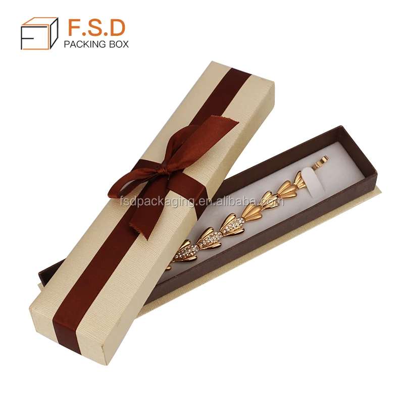 High quality handmade square or rectangle bracelet jewelry packing box  ribbon necklace ring  upper and lower jewelry box
