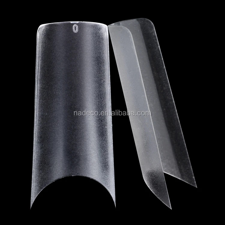 Ultra Thin Natural/ White/ Transparent Color Artificial False Nail Tips Deep C Curve Straight Side 504Pcs/Box