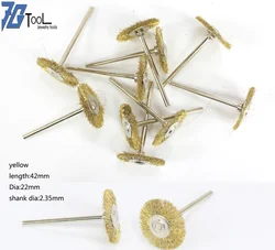 T-Shape Stainless Steel/Brass Wire Polishing Brush with 2.35 mm Shank Diameter