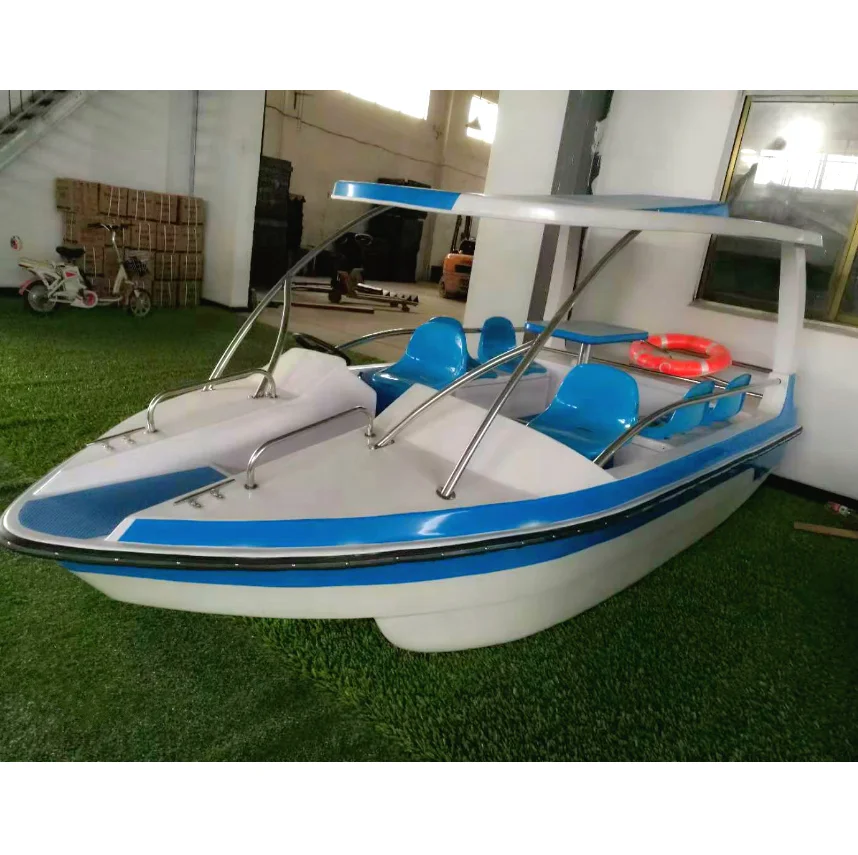 
8 passager Electric leisure fiberglass boat for park 