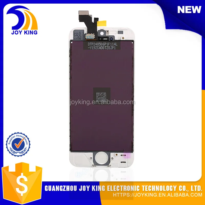 Для Iphone 5 Сенсорный ЖК-Экран Digitizer с Рамкой + Гибкий Кабель + Домашняя Кнопка Белый