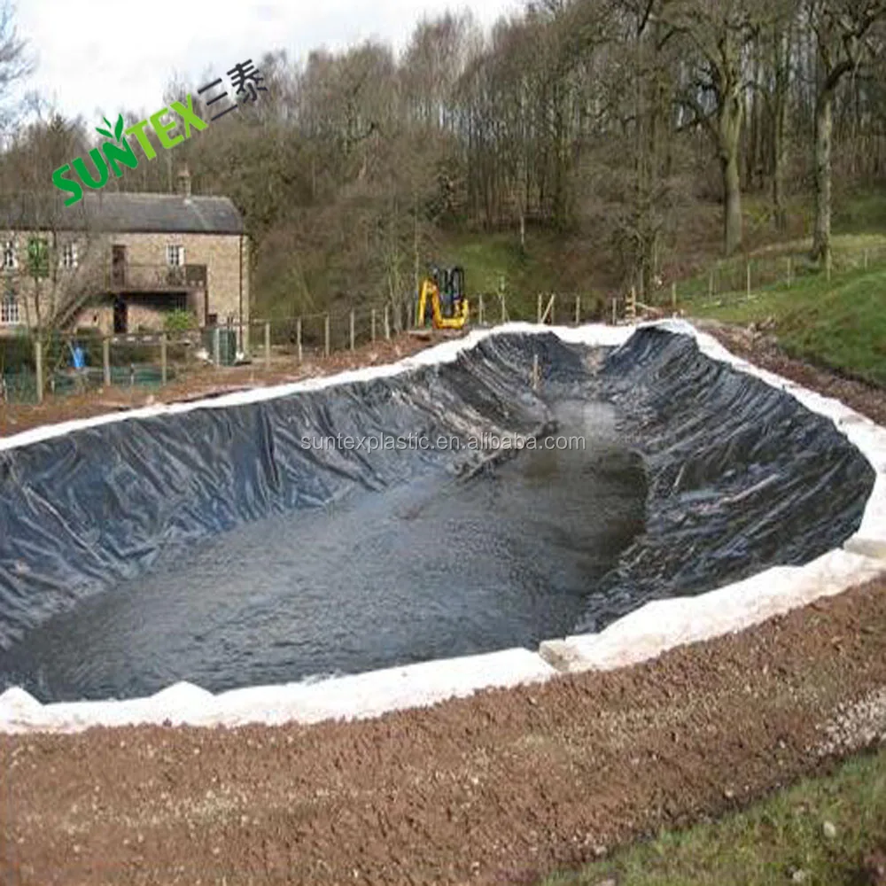 High tensile strength 100% new material polyethylene pool liner,black color fish farming pond liner with UV treated,10 years