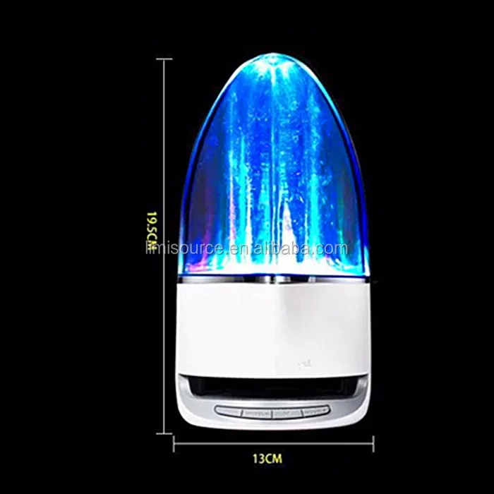 Gift Water Drop Subwoofer Colorful LED Lamp Fountain Water Dance Wireless Music Speaker Support TF Card Stereo Bass