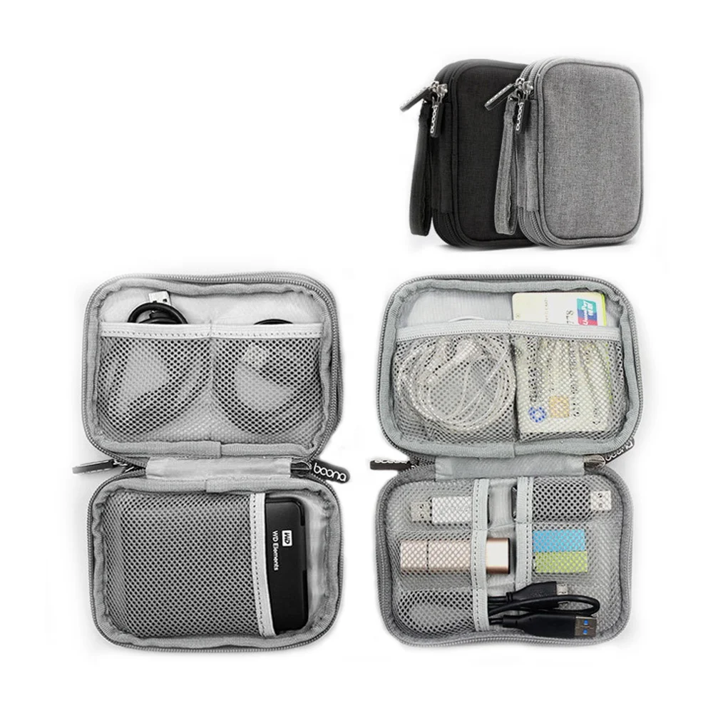 Small Electronics Accessories Travel Organizer Storage Bag for Hard Disk and USB Cable